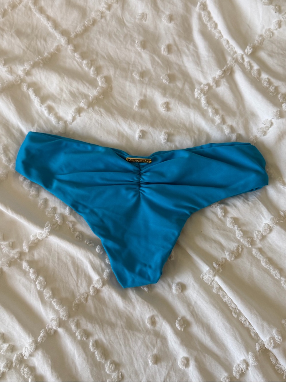 San Lorenzo Electric Blue Cheeky Brief Scrunch Bikini Bottom